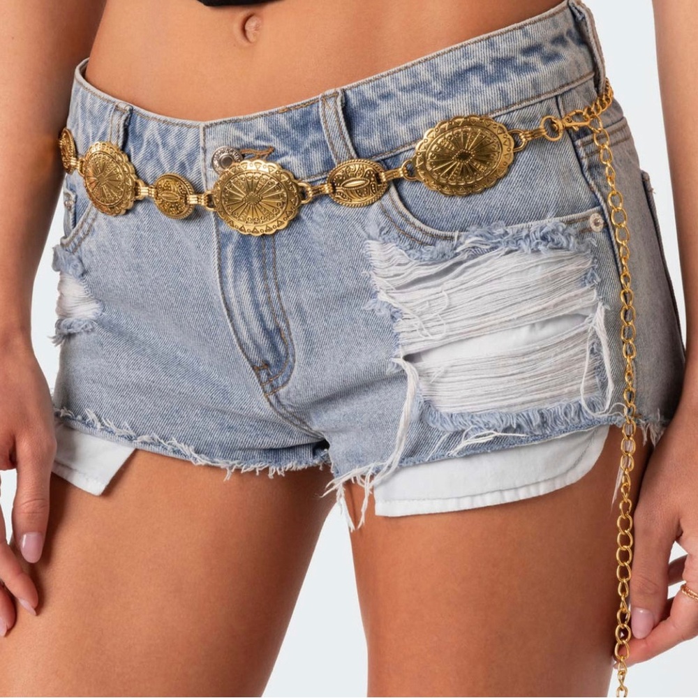 gold edikted charmy pendant belt